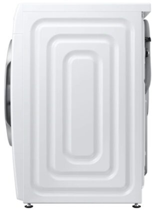 Widok z boku białej pralki.