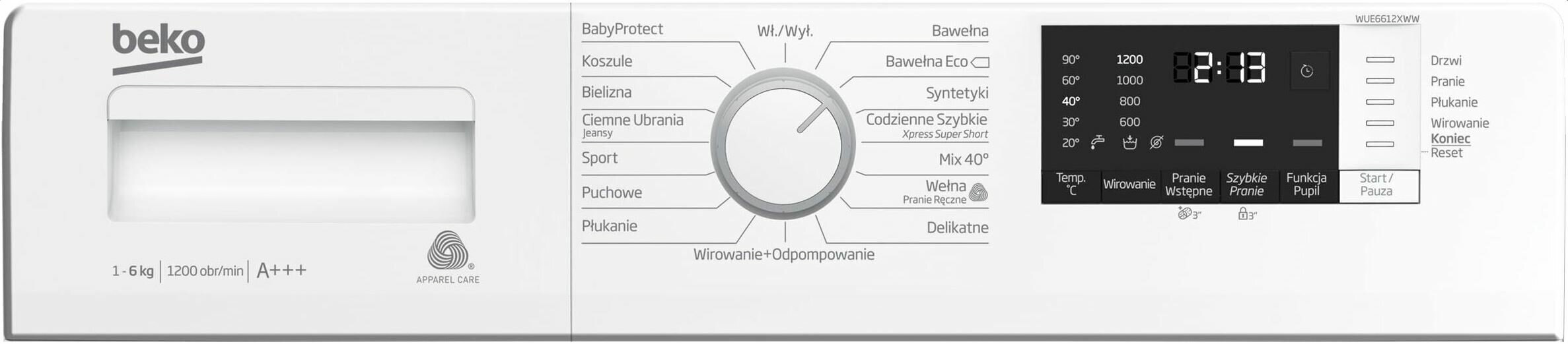 Pralka BEKO WRE6612XWWE