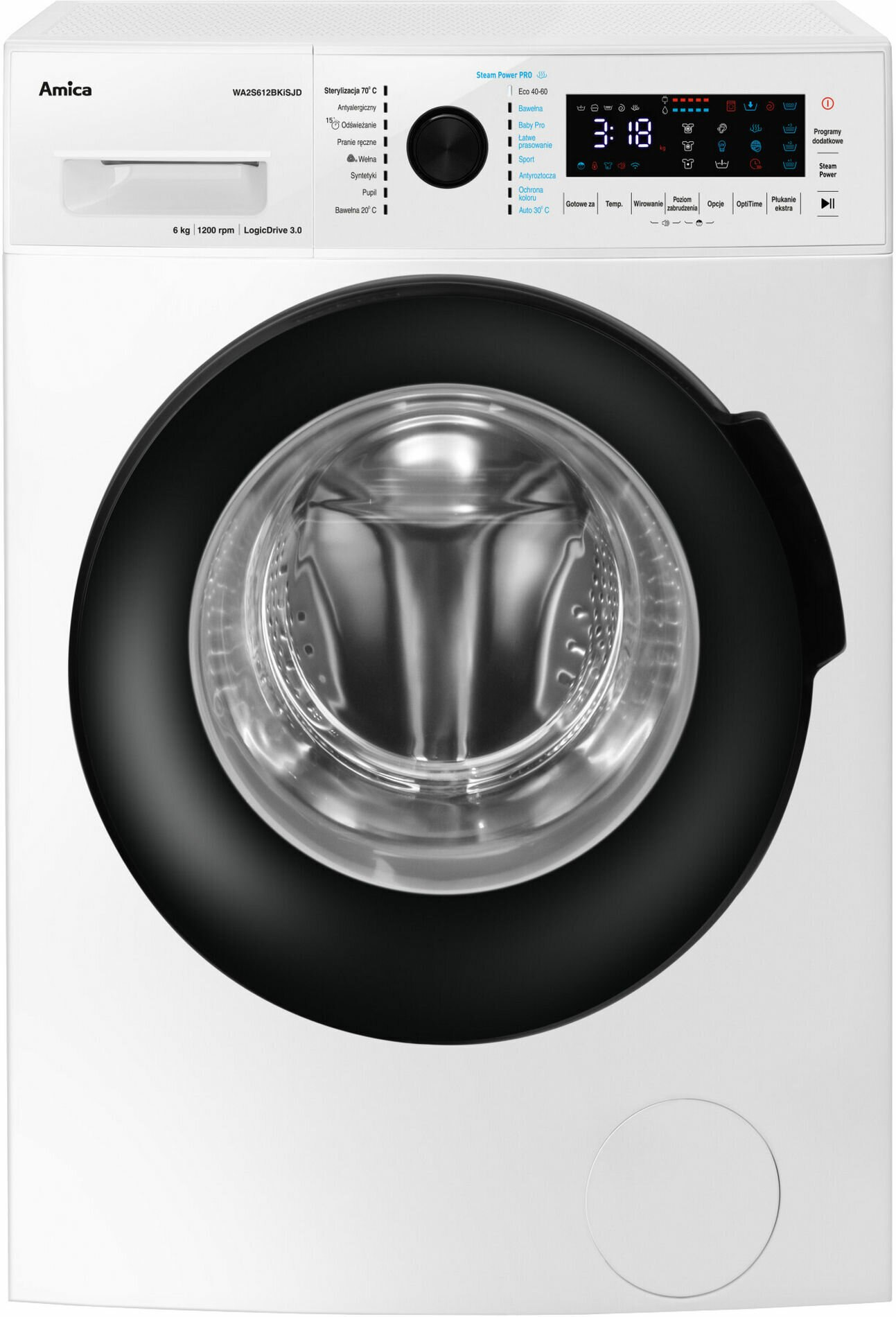 Pralka AMICA WA2S612BKiSJD