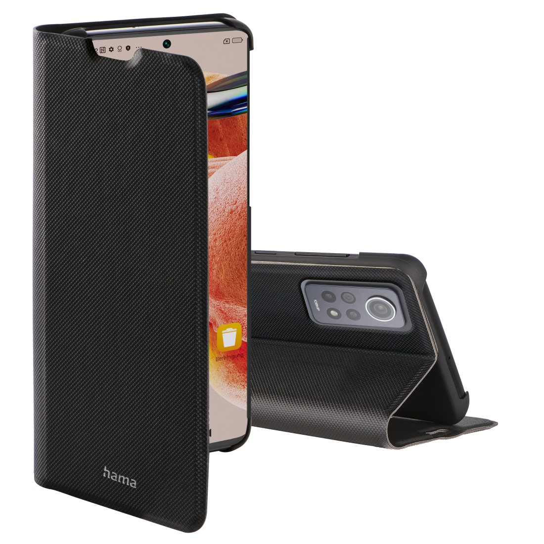 Slim Note Schwarz Pro, Pro 12 4G, HAMA Redmi Xiaomi, Bookcover,