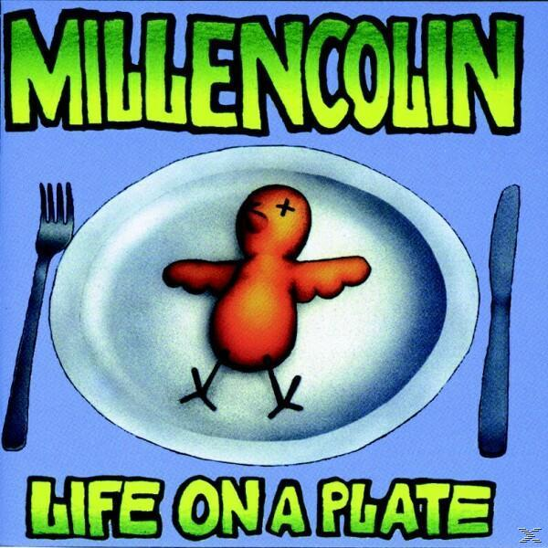 Album borító egy tányérral és egy halott madárral, a 'Life on a Plate' szöveggel.