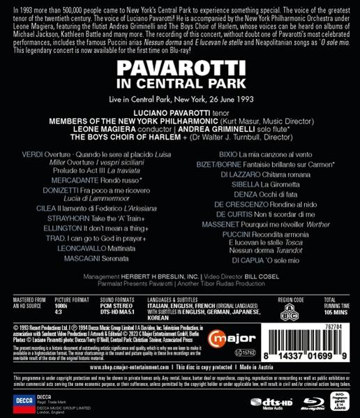 Pavarotti/Griminelli/Magiera/+ - Pavarotti in Central Park - (Blu-ray)