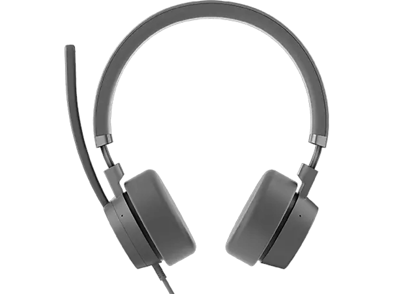 Lenovo ANC con cable GO, Micrófono incorporado, Alámbrico, Gris