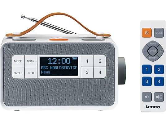 LENCO PDR-065WH - Digitalradio (DAB, DAB+, FM, Blanc)