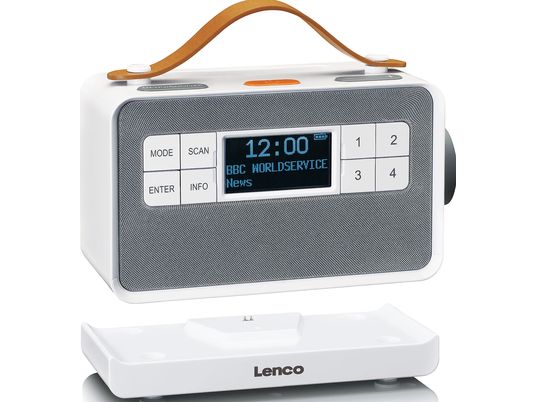 LENCO PDR-065WH - Digitalradio (DAB, DAB+, FM, Weiss)
