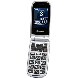 AMPLICOMMS PowerTel M7510 3G - Téléphone mobile à clapet (Noir/blanc)