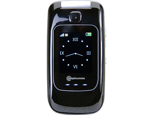 AMPLICOMMS PowerTel M7510 3G - Téléphone mobile à clapet (Noir/blanc)