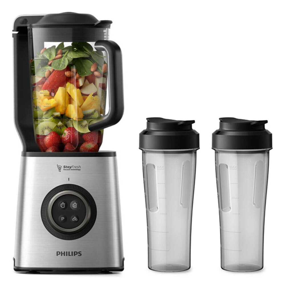 Koktajler próżniowy PHILIPS HR3756/00 + bidony