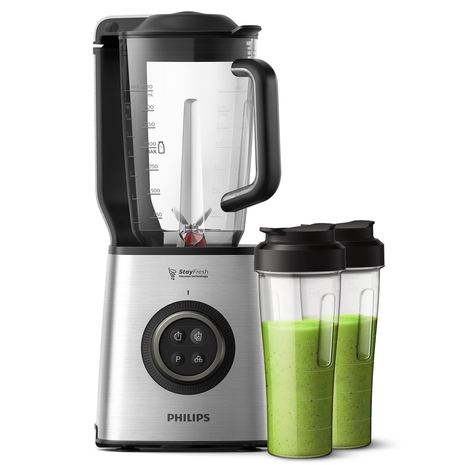 Koktajler próżniowy PHILIPS HR3756/00 + bidony