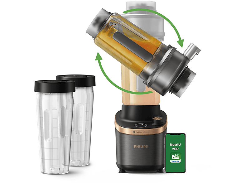 Wielofunkcyjny koktajler z funkcją sokowirówki PHILIPS HR3770/10 blender kielichowy Flip&Juice – zdjęcie 2