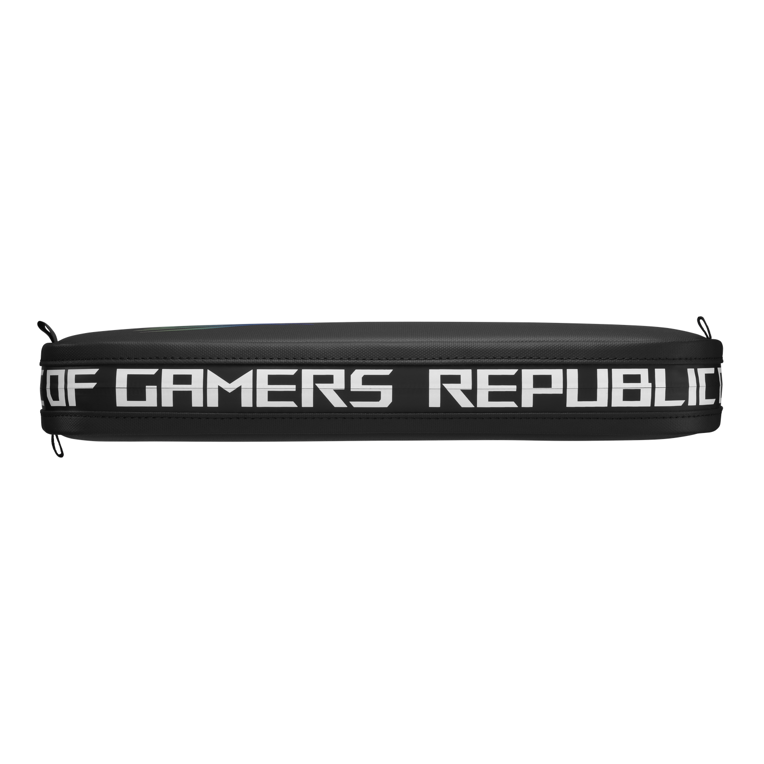 Black pencil case with the text 'OF GAMERS REPUBLIC' in white letters.