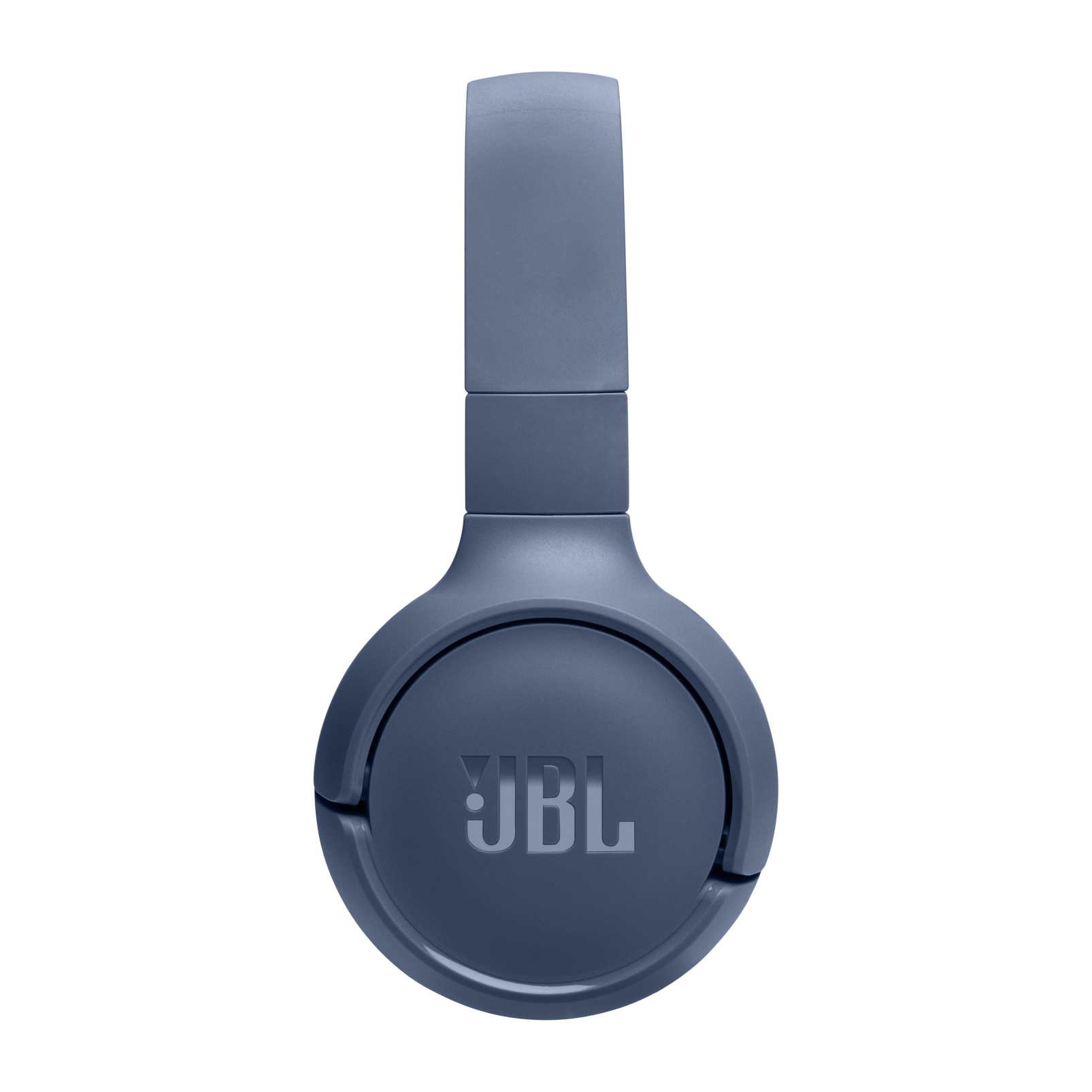 Mavi JBL kulaklık. Siyah zemin. Marka logosu görünür.