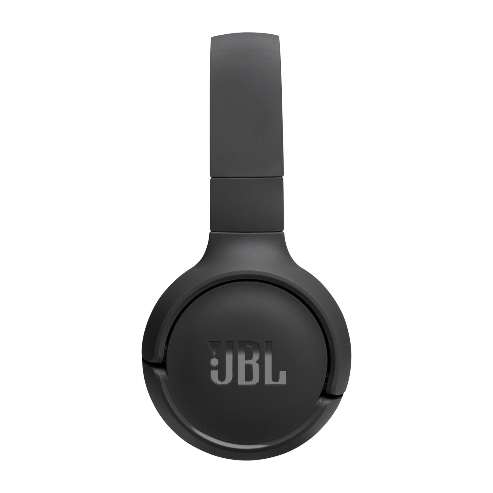 Siyah JBL kulaklıklar, yukarıdan görünüm. JBL logosu kulaklığın üzerinde görülüyor.