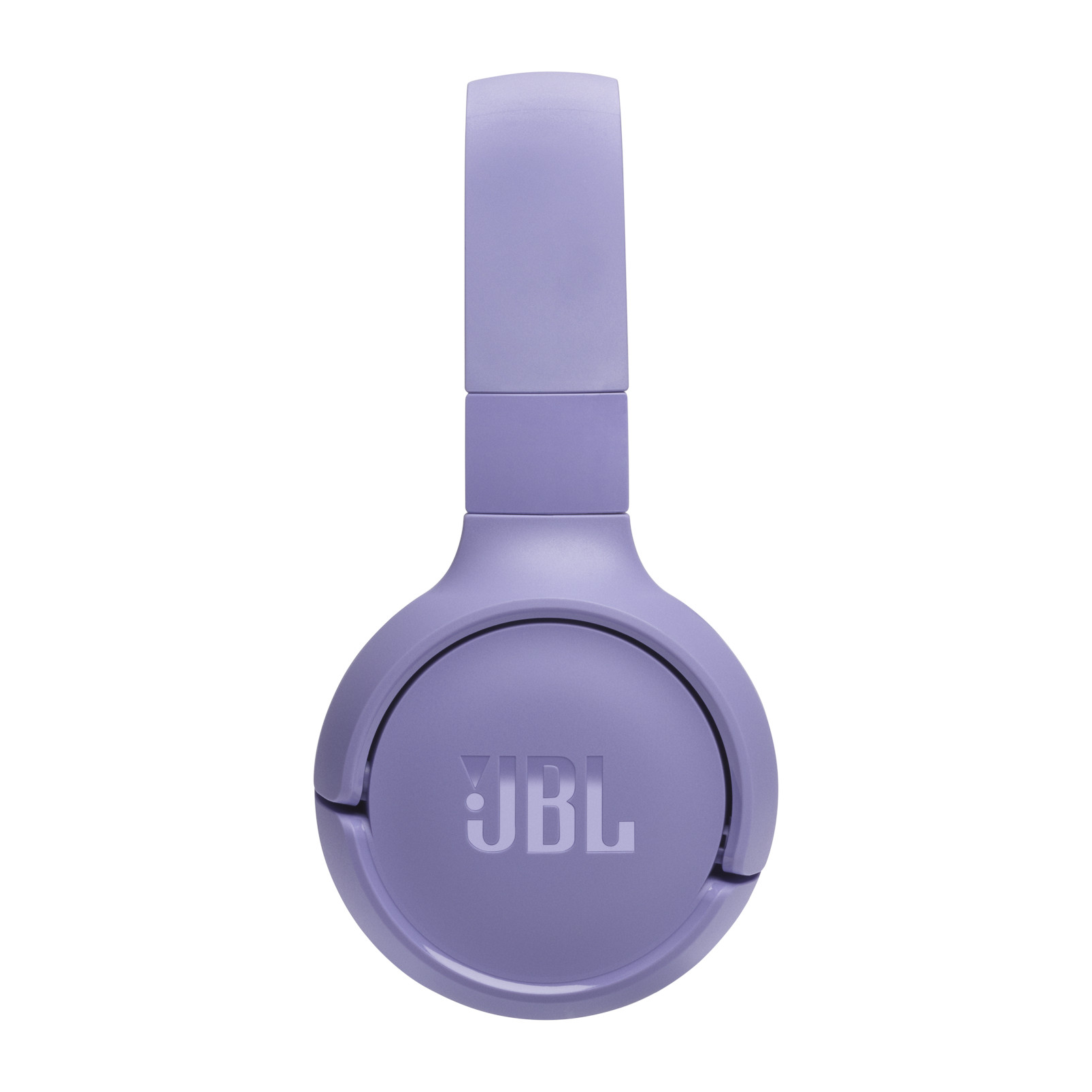 Önden görünüşüyle bir çift mor JBL kulaklık.