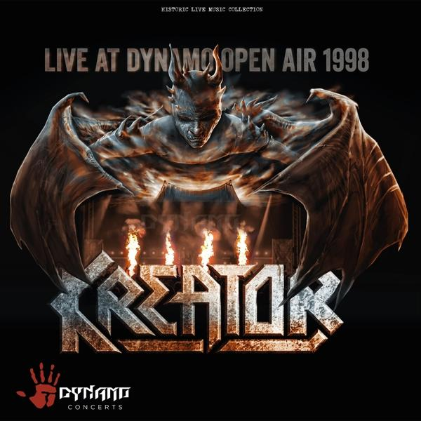 Album borító. Egy démoni figura szárnyakkal. Szöveg: Kreator Live At Dynamo Open Air 1998.