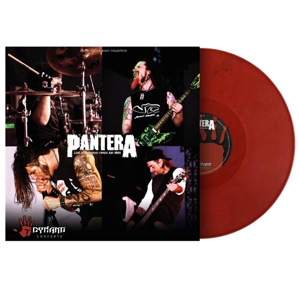 Vinyle rouge avec photo du groupe et pochette de l'album.