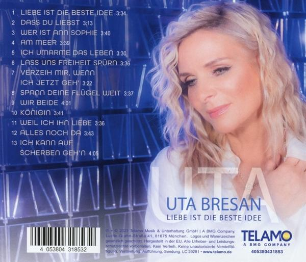 Ein CD-Cover. Eine Frau lächelt, Text auf dem Cover. Der Albumtitel ist sichtbar.