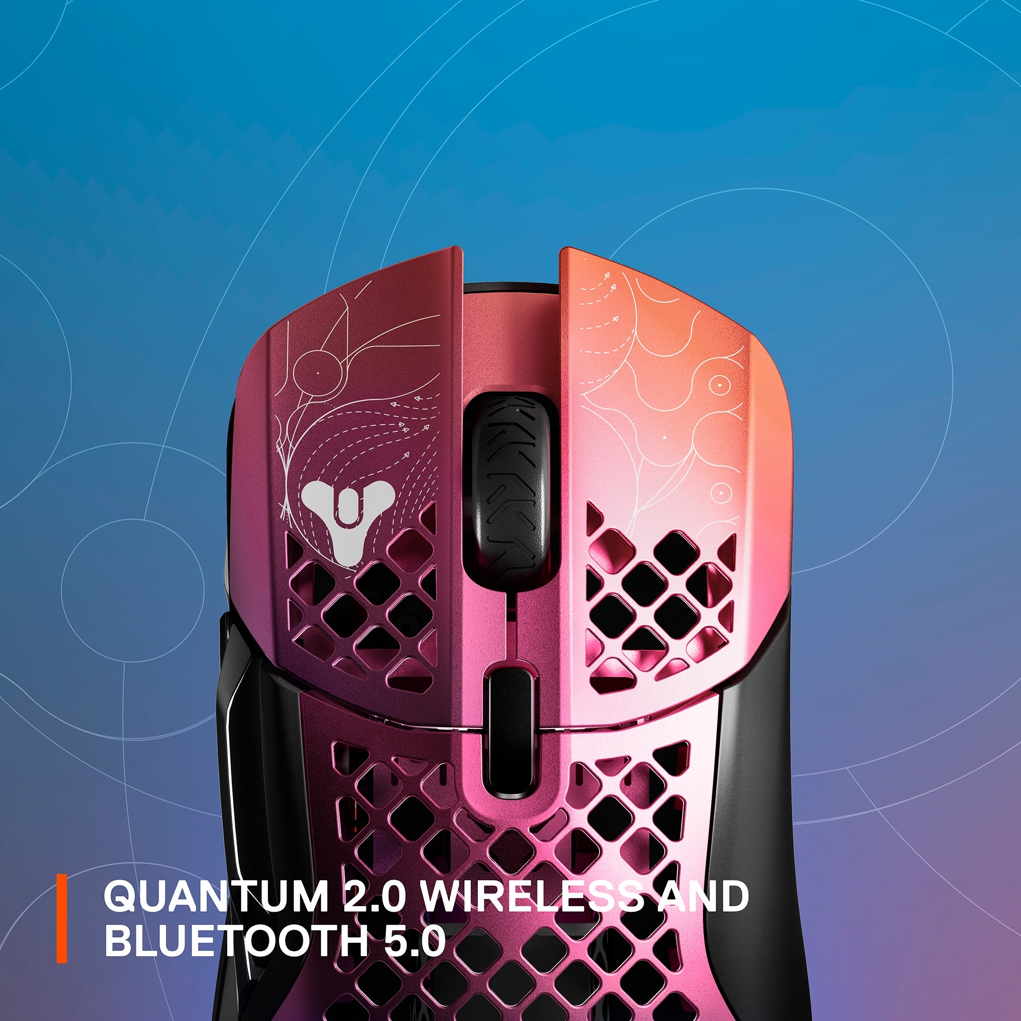 Ratón gaming - Steel Series Aerox 5 Destiny 2: Lightfall Edition, Wireless, 18000 ppp, 9 botones programables, Multicolor