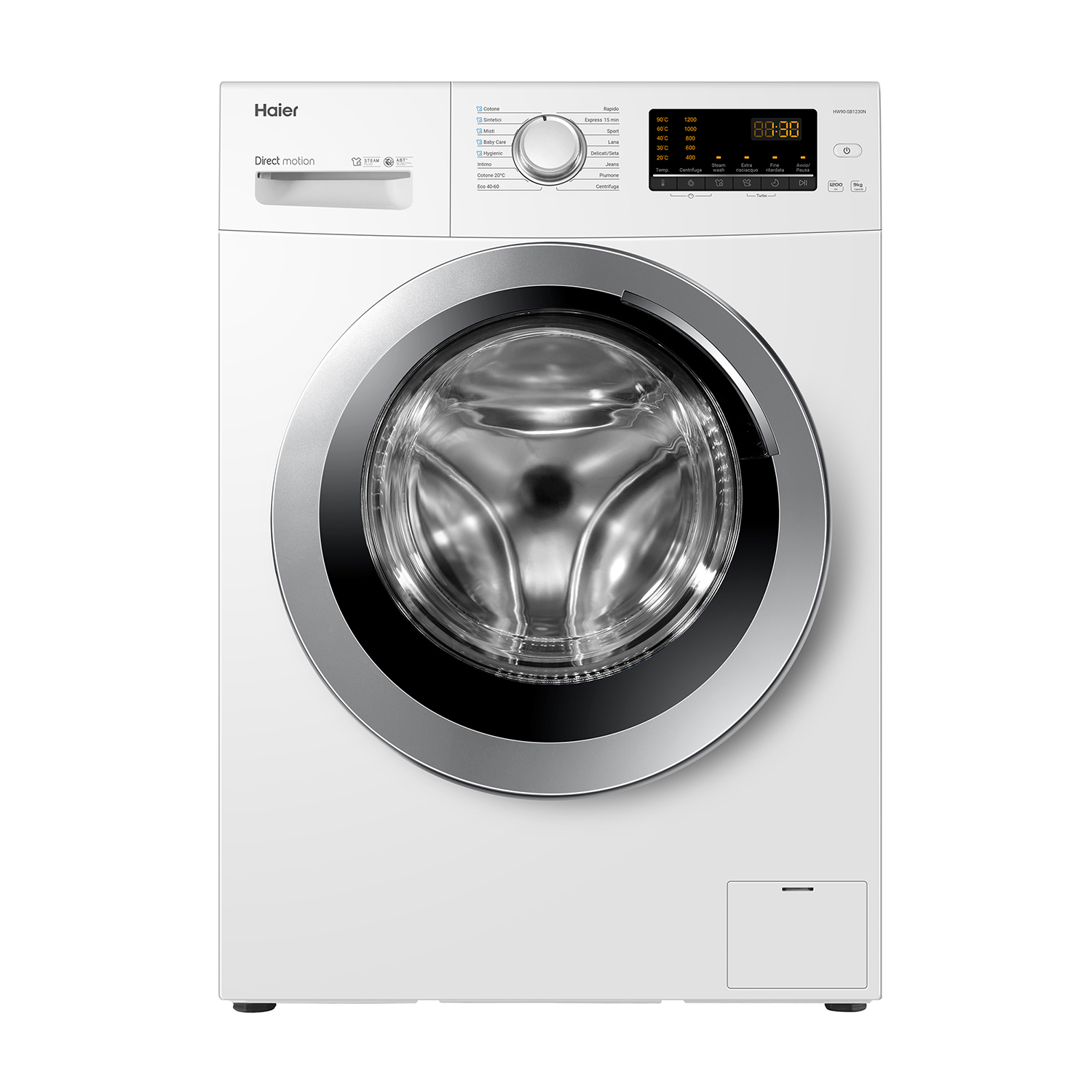 Haier Hw90-Sb1230N-It Lavatrice, Caricamento frontale, 9 kg, 60 cm, Classe A