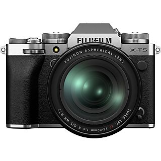 FUJIFILM X-T5 Body + FUJINON XF16-80mm F4 R OIS WR - Fotocamera Argento