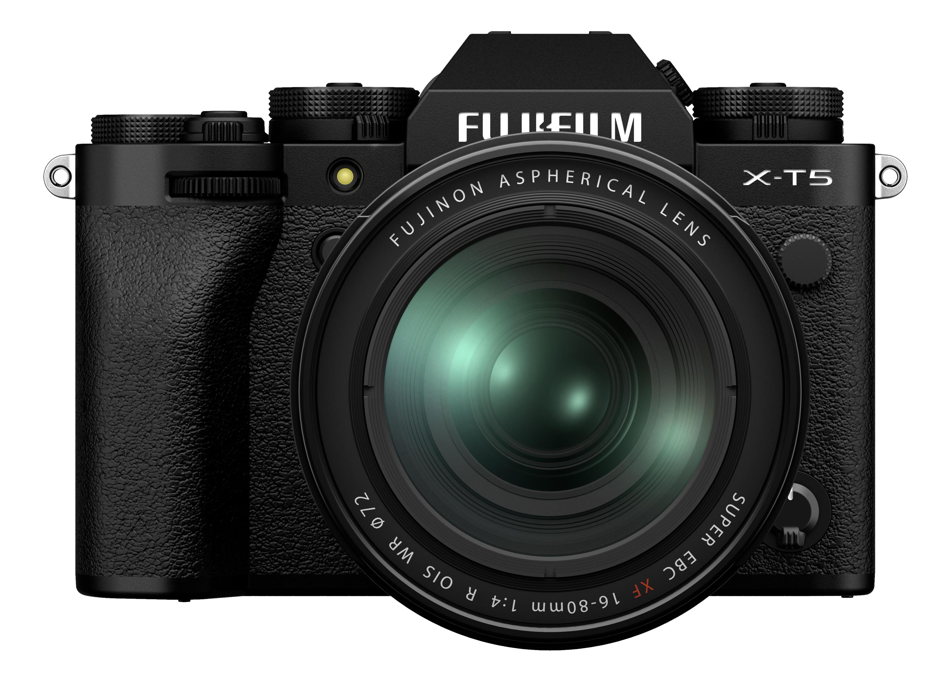 FUJIFILM X-T5 Body + FUJINON XF16-80mm F4 R OIS WR - Systemkamera Schwarz