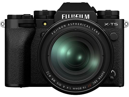 FUJIFILM X-T5 Body + FUJINON XF16-80mm F4 R OIS WR - Systemkamera Schwarz