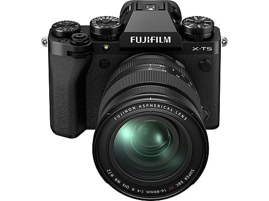 FUJIFILM X-T5 Body + FUJINON XF16-80mm F4 R OIS WR - Appareil photo à objectif interchangeable Noir