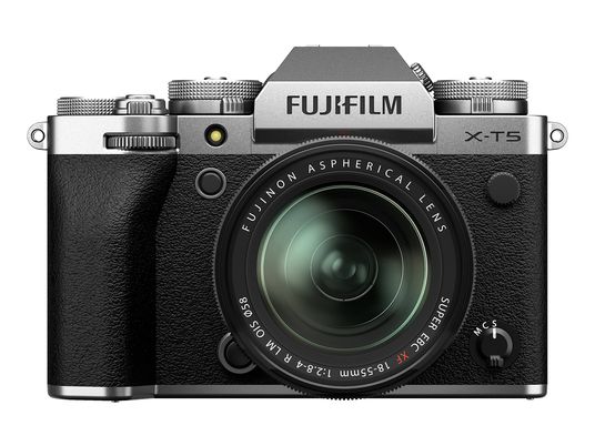 FUJIFILM X-T5 Body + FUJINON XF18-55mm F2.8-4 R LM OIS - Systemkamera Silber