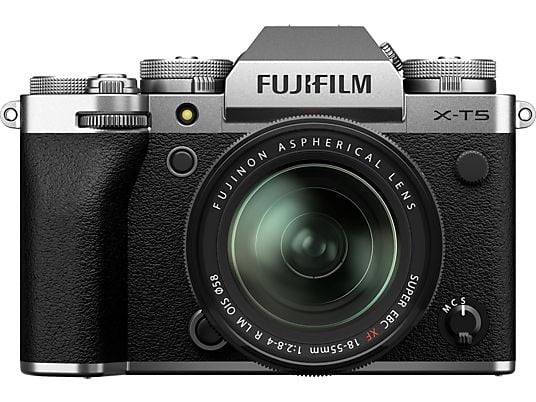 FUJIFILM X-T5 Body + FUJINON XF18-55mm F2.8-4 R LM OIS - Appareil photo à objectif interchangeable Argent