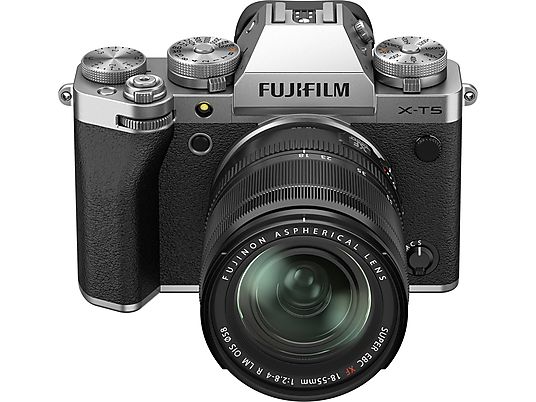 FUJIFILM X-T5 Body + FUJINON XF18-55mm F2.8-4 R LM OIS - Fotocamera Argento