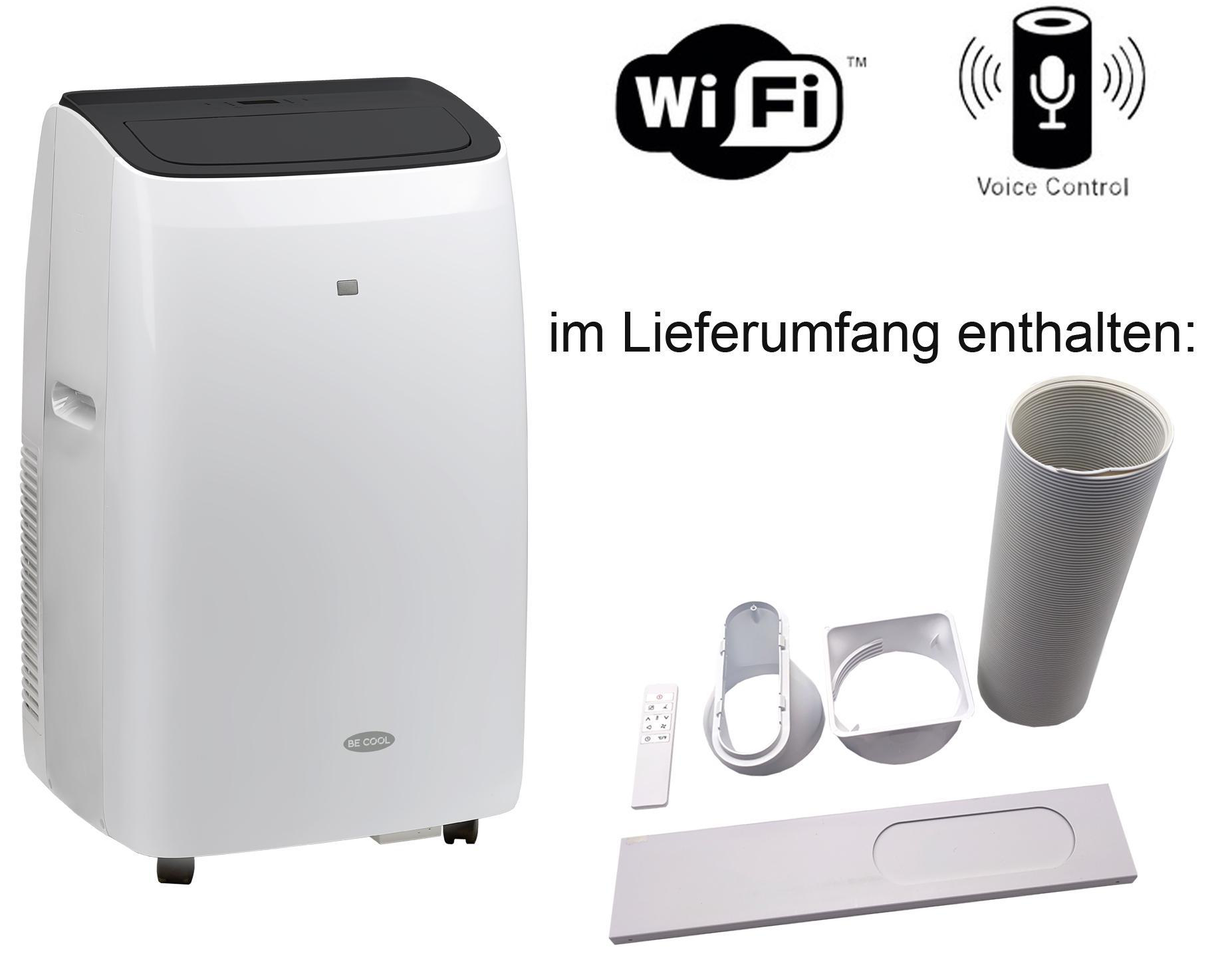 BE COOL BC14KL2201FW Mobiles Klimagerät 14.000 BTU (Max. Raumgröße: 125 m³, EEK: A, 14,000 BTU/h, Weiß)