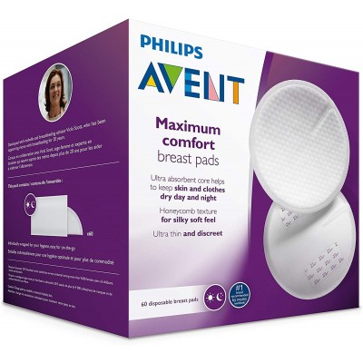 Philips Avent melltartó betét doboza. Fehér betétek jobbra.
