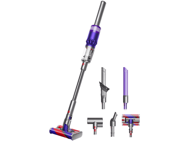 Aspirador escoba - Dyson Omni-Glide, Potencia 50 W, Autonomía 20 min, Inalámbrico, Peso ligero 1.9 kg, Movimientos con giro 360º, Níquel/Azúl