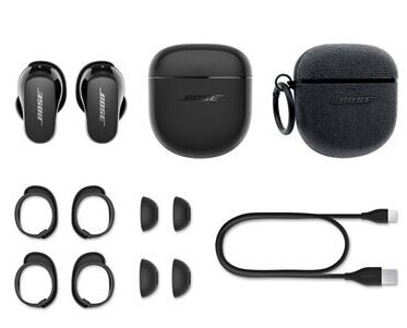 Słuchawki BOSE QuietComfort Earbuds II Bundle Fabcov Czarny (Black)