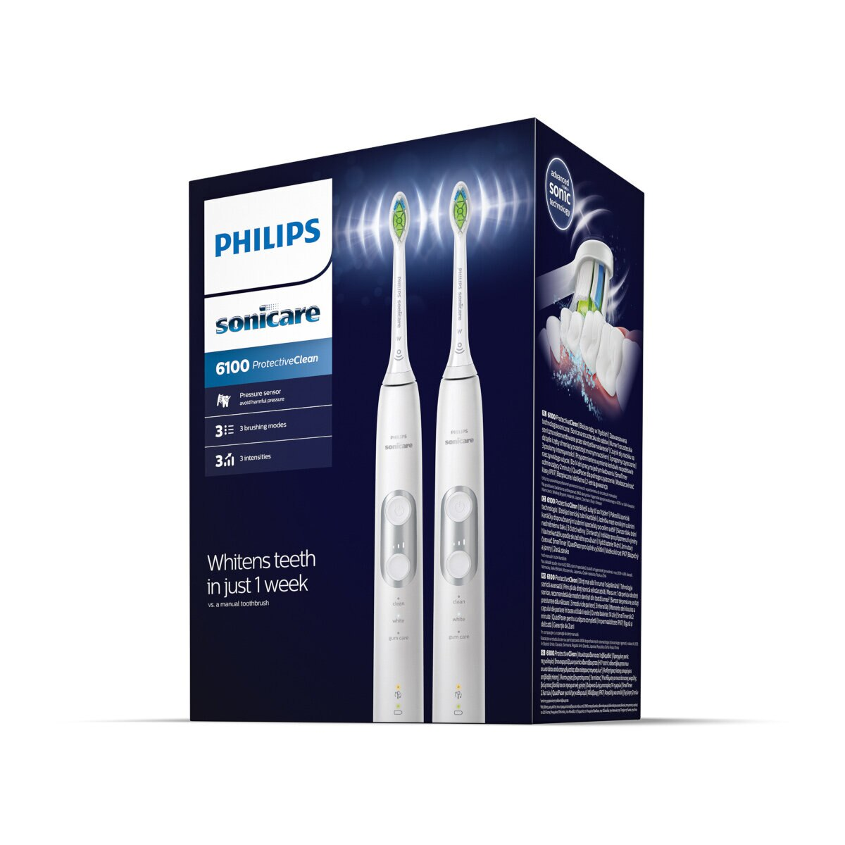 Zestaw szczoteczek sonicznych PHILIPS SONICARE ProtectiveClean 6100 HX6877/34 (2 szt.)