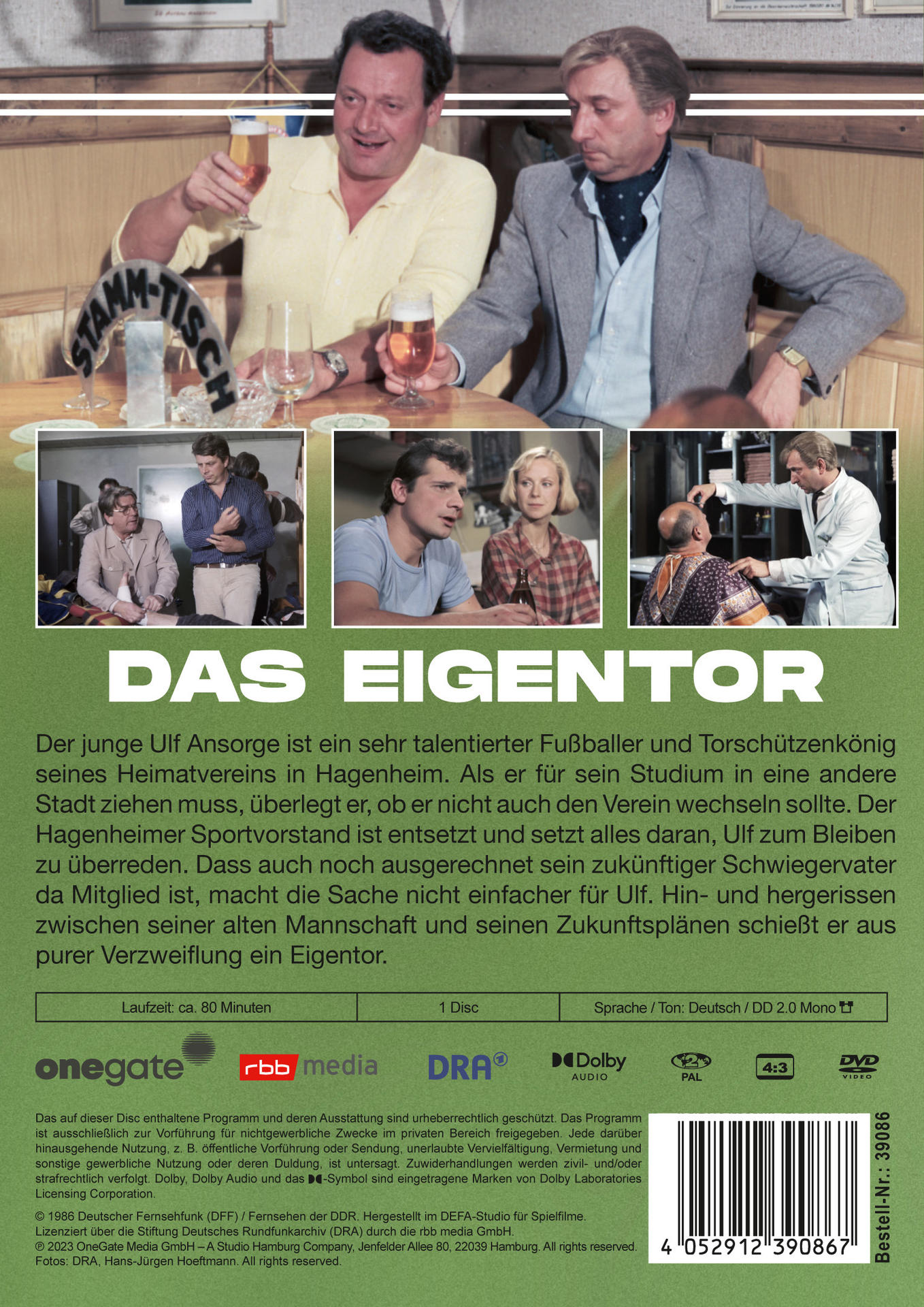 DVD-Cover mit drei Fotos und Text. Zwei Männer halten Gläser und ein Titel auf Deutsch.