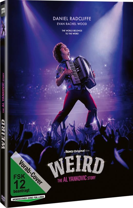DVD-Cover für den Film 'Weird: The Al Yankovic Story', mit Daniel Radcliffe.