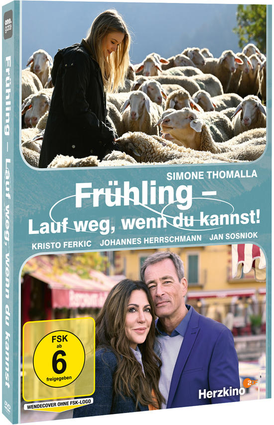 DVD-Hülle mit Frau und Mann sowie einer Schafherde.