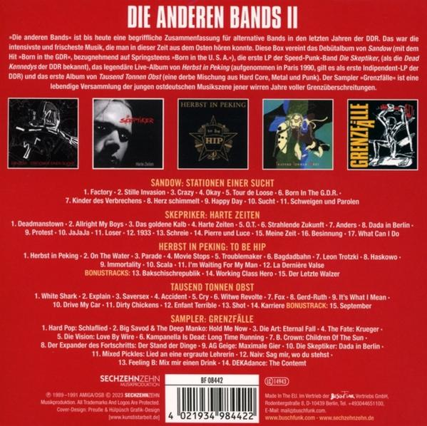 Ein CD-Cover für das Album "Die Anderen Bands II" mit deutschem Text.