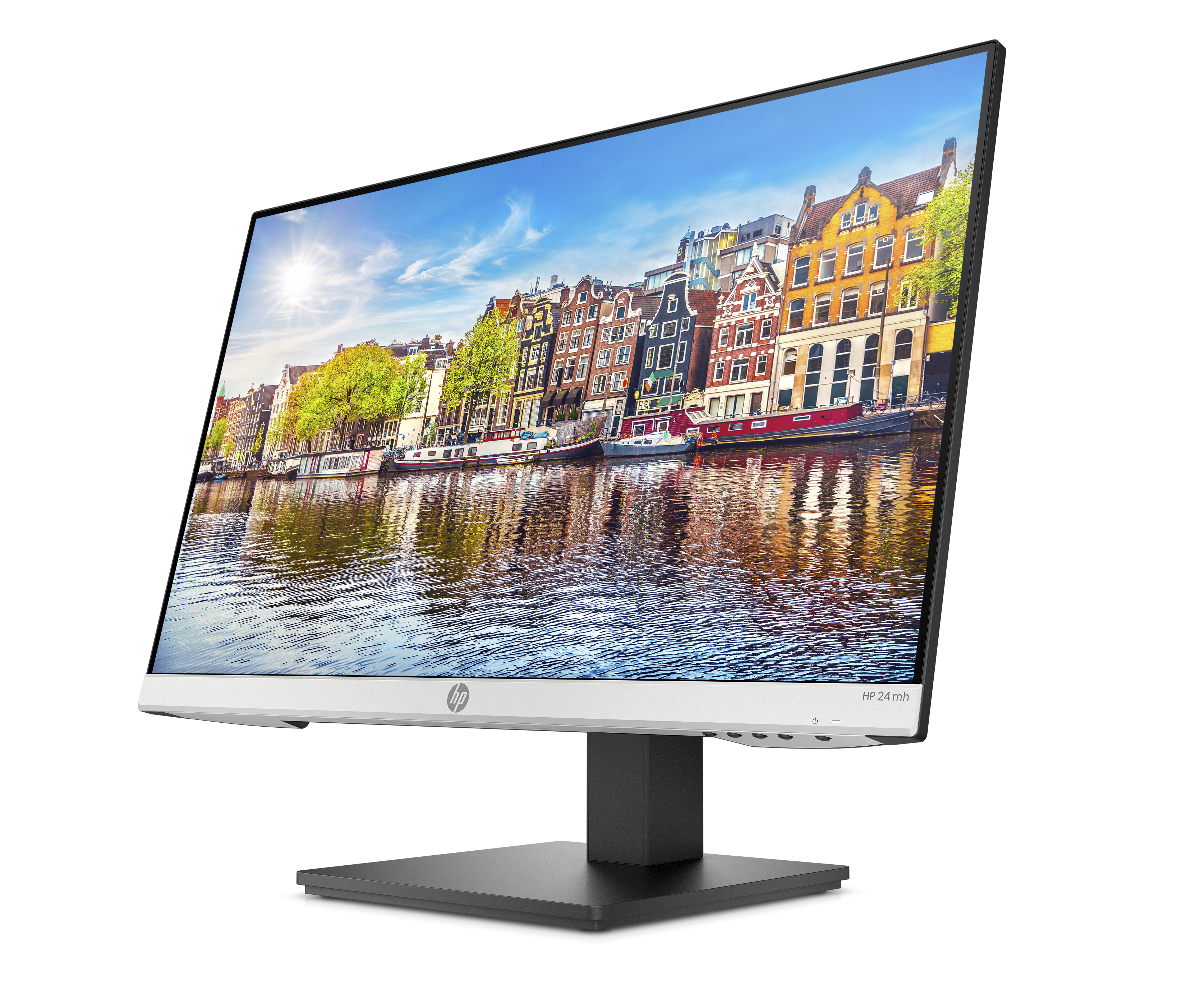 Monitor - HP 24MH, 23.8", Full HD, 75 Hz, IPS, 5ms, VGA, Plata
