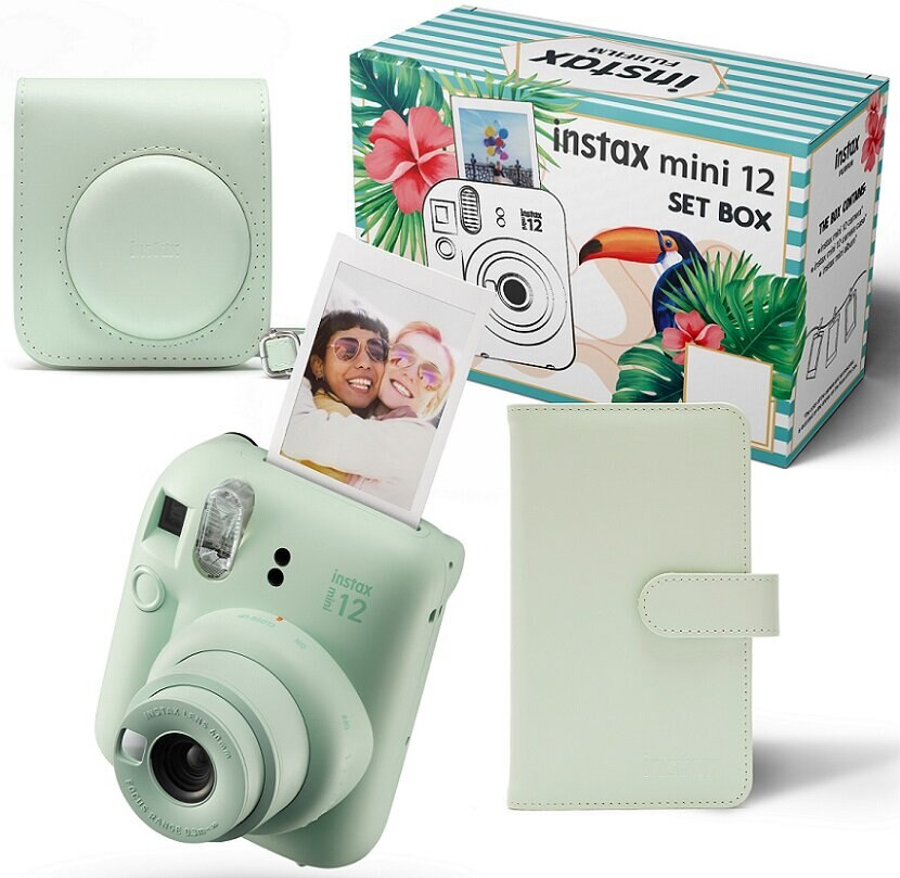 Aparat FUJIFILM Instax mini 12 Set Box (album + etui) Zielony