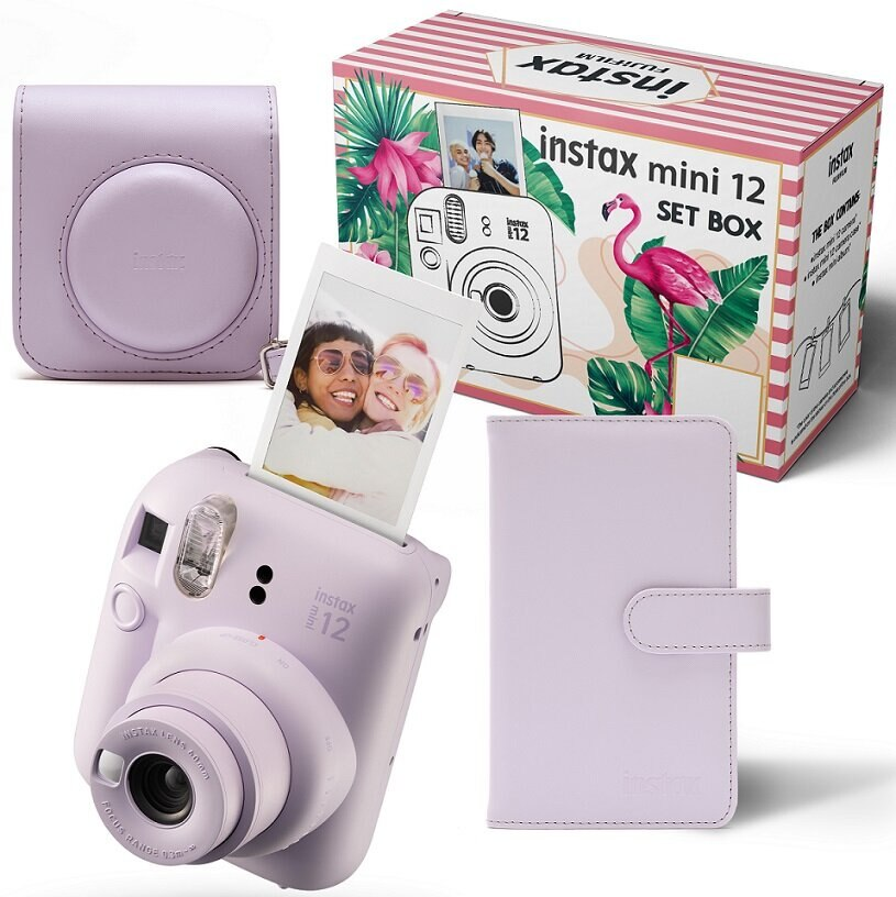 Aparat FUJIFILM Instax mini 12 Set Box (album + etui) Fioletowy