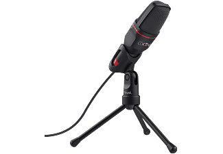 TRUST GXT 212 Mico mikrofon, állvány, 3,5mm jack + USB adapter, fekete (23791)