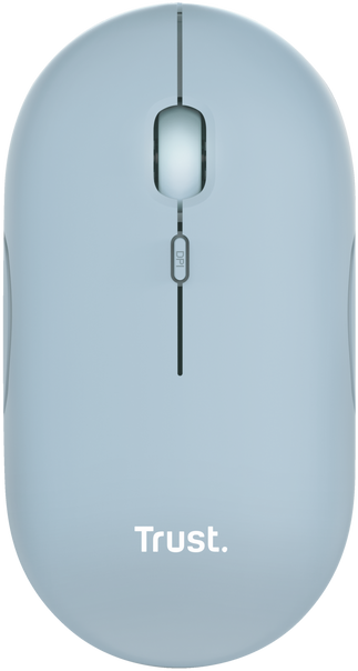 TRUST Puck vezeték nélküli optikai egér, akkumulátor, BT+2,4GHz, kék (24126)