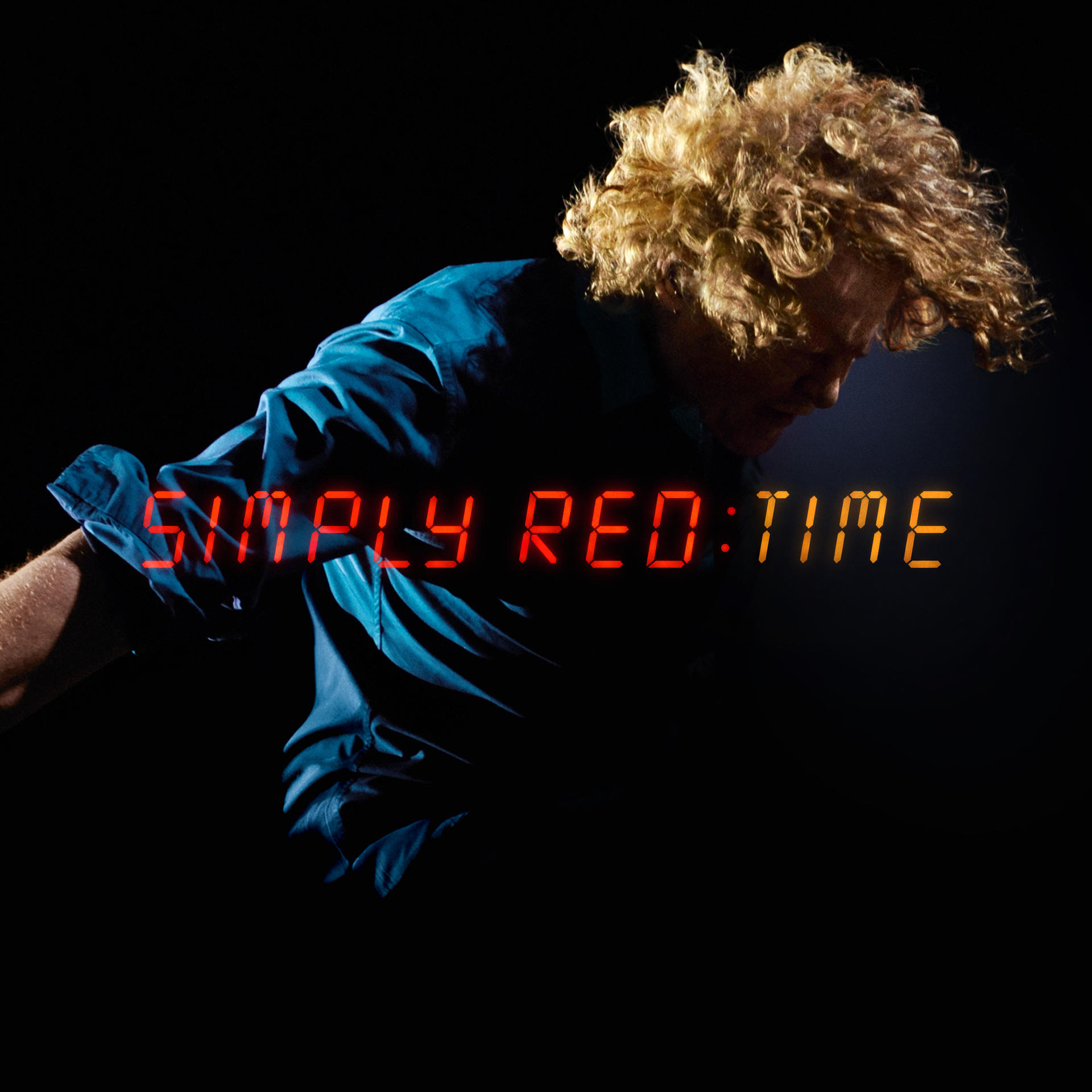 Album borító egy férfival és a 'Simply Red: Time' címmel.