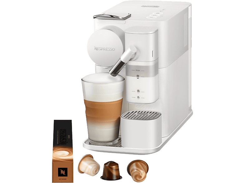 Cafetera de cápsulas  Nespresso® Krups XN110B Essenza Mini, 1310 W, 19  Bar, 0.6 L, Calentamiento en 25 s, Apagado automático, Gris