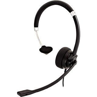 Auriculares - V7 Deluxe Mono HA401, Monoaural, Con micrófono, Para oficinas, Negro