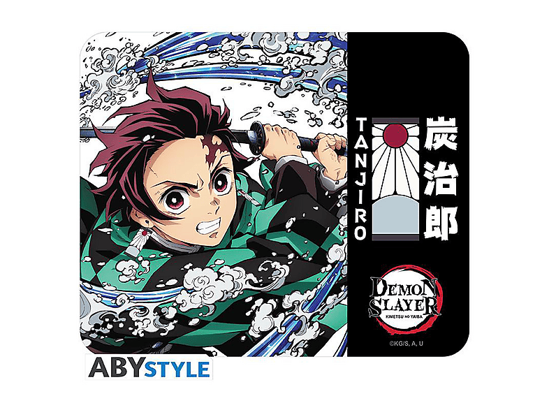ABYSTYLE Demon Slayer Mauspad – 23,5 X 19,5 Cm, Rutschfest & Weich | Offizielles Lizenzprodukt Mit Tanjiro & Gruppe