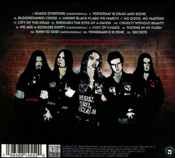 Albumcover mit einer Band aus fünf Mitgliedern. Der Text auf dem Cover listet Songtitel und Produktionscredits auf.