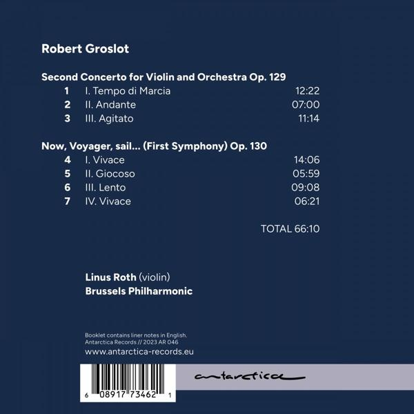 Groslot, Robert | Roth, Linus | Brussels Philharmo - Now,Voyager,sail (Sinf.1)/Violinkonzert  - (CD)